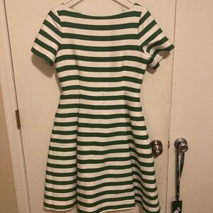 Kate Spade green and white striped dress